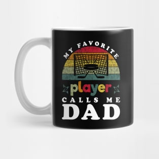 Favorite Hockey Player Calls Me Dad Vintage Mug